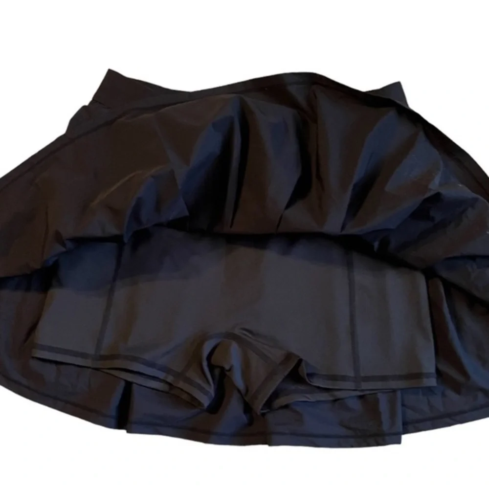 Hype And Vise black high waist mini skirt with built in shorts GAME DAY OK ST